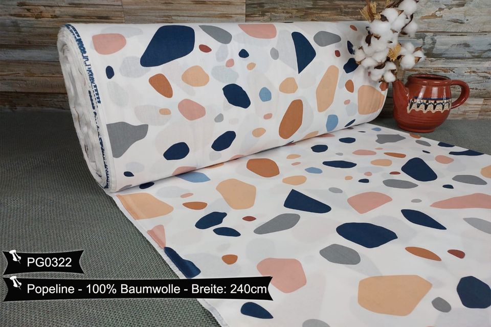 Neu im Sortiment Popeline Doppelbreit 240cm VERSANDFREI Baumwollstoff Stoffe Meterware ab 50cm Baumwolle Bastelstoffe Kinderstoffe Babystoff Hochwertige Patchwork Dekostoffe Deko Stoff Öko-Tex in Leipzig