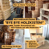 Bestandsauflösung! -40% auf Weinkisten Schuhregale Holzkisten Möbel Regal Wohnung Gewerbe Ladengeschäft Esstische Tischbeine  Bistro Tische Baumkante Tischbeine Eichenholz  Küche Berlin - Tempelhof Vorschau