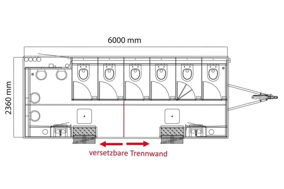 WC, Klowagen, Toilettenwagen, mobil, Vermietung in Bebra