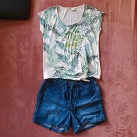 Sommer Set Kombi - Knoten T-Shirt mit Jeans Shorts - Gr. 36 S Nordrhein-Westfalen - Ennepetal Vorschau