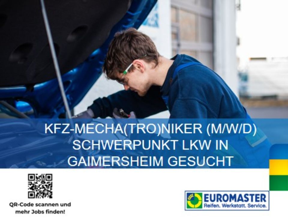 KFZ Mechatroniker (m/w/d) für EUROMASTER in Gaimersheim in Gaimersheim