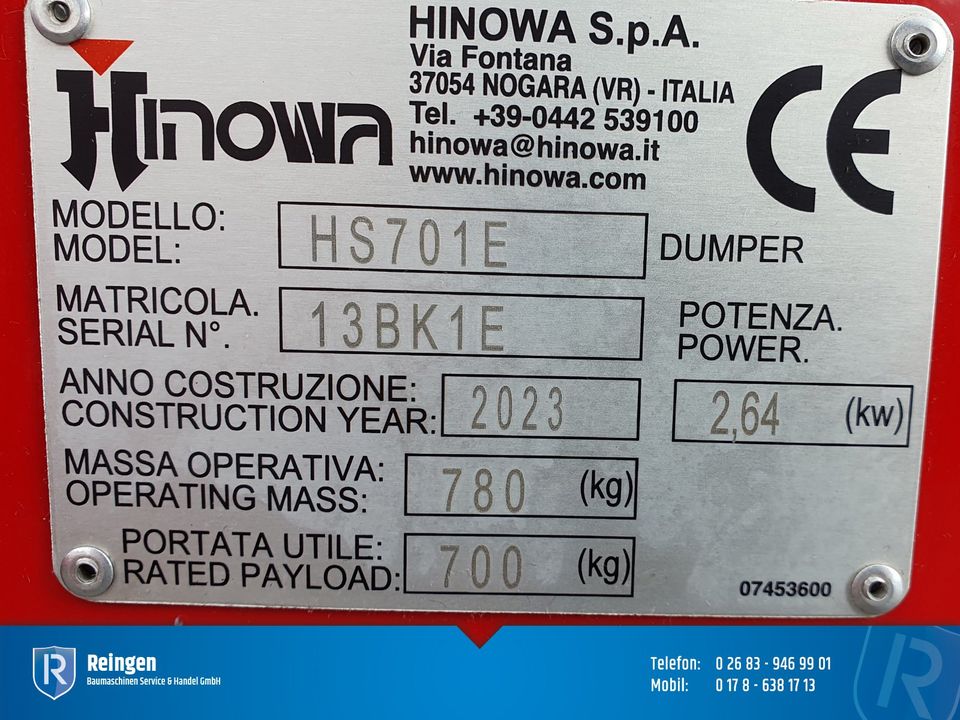 Mieten / Kaufen Hinowa HS701E Elektro Preis inkl. MwSt. in Buchholz (Westerwald)