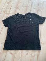 Stradivarius Shirt top tshirt schwarz Perlen Glitzer steinchen M Nordrhein-Westfalen - Dinslaken Vorschau