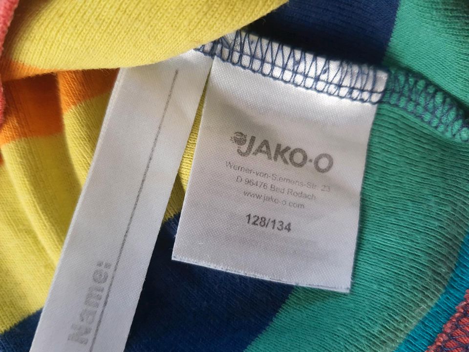 Jako-O Shirt Oberteil bunt Regenbogenfarben 128/134 in Sickte