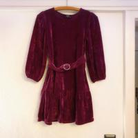 Bershka kurzes Samtkleid Kleid Puffärmel Brombeer S Gr. 36 Niedersachsen - Celle Vorschau