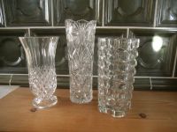 3 schöne Blumenvasen, Kristall / Glas, top, ohne Beschädigung! Bayern - Jesenwang Vorschau