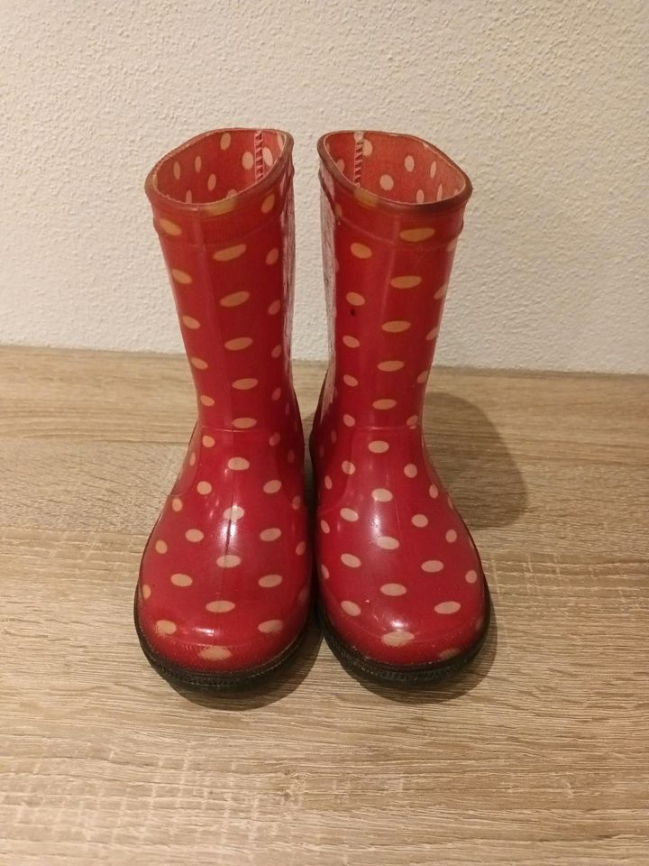 Gummistiefel * ungefüttert * Minnie Mouse * Gr.22 * Rot in Bad Kötzting