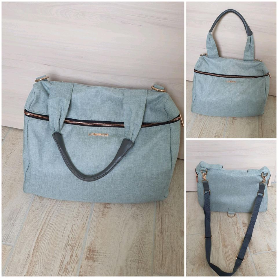 Lässig Wickeltasche, mint blau, mit Zubehör in Schaafheim