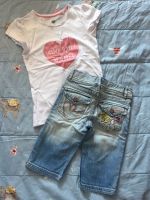 H&M süße 3/4-Jeans Schmetterlinge 104 & Lupilu T-Shirt 98-104 Nordrhein-Westfalen - Hennef (Sieg) Vorschau