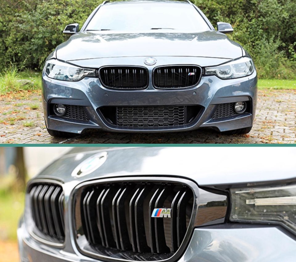 Kühlergrill Grill Schwarz Glanz Doppelsteg Sport BMW F30/F31 in Liederbach