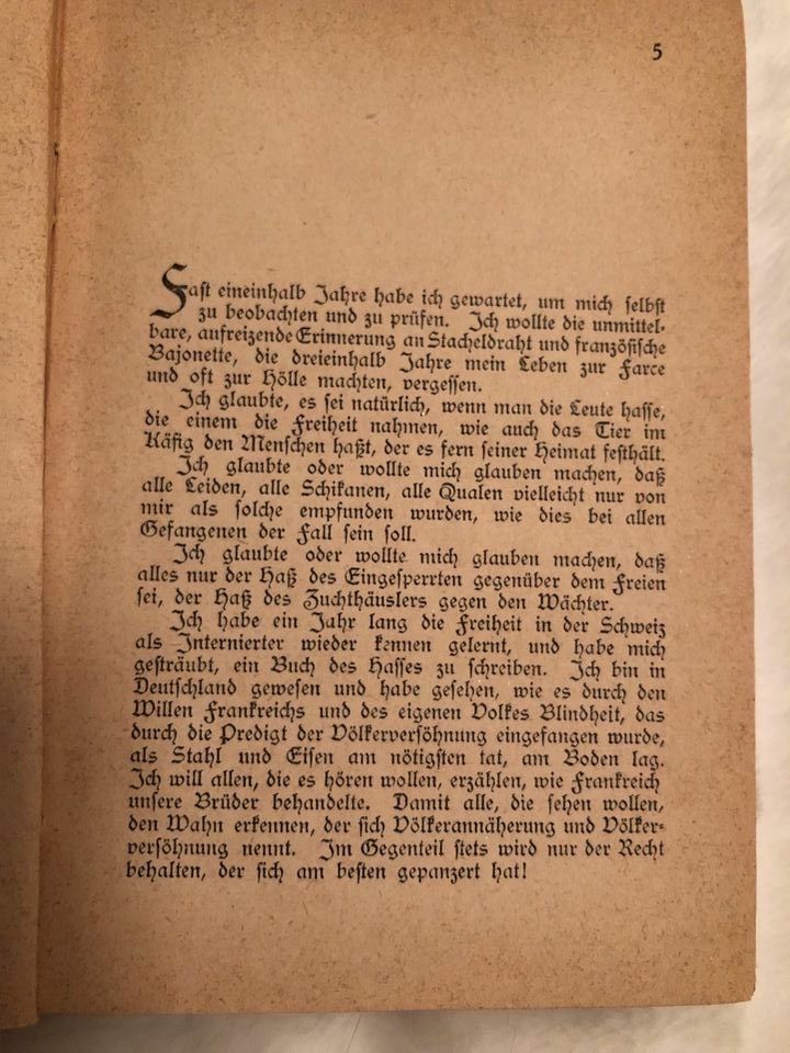 Antikes Buch von 1920 Dreieinhalb Jahre in Frankreich in Berlin