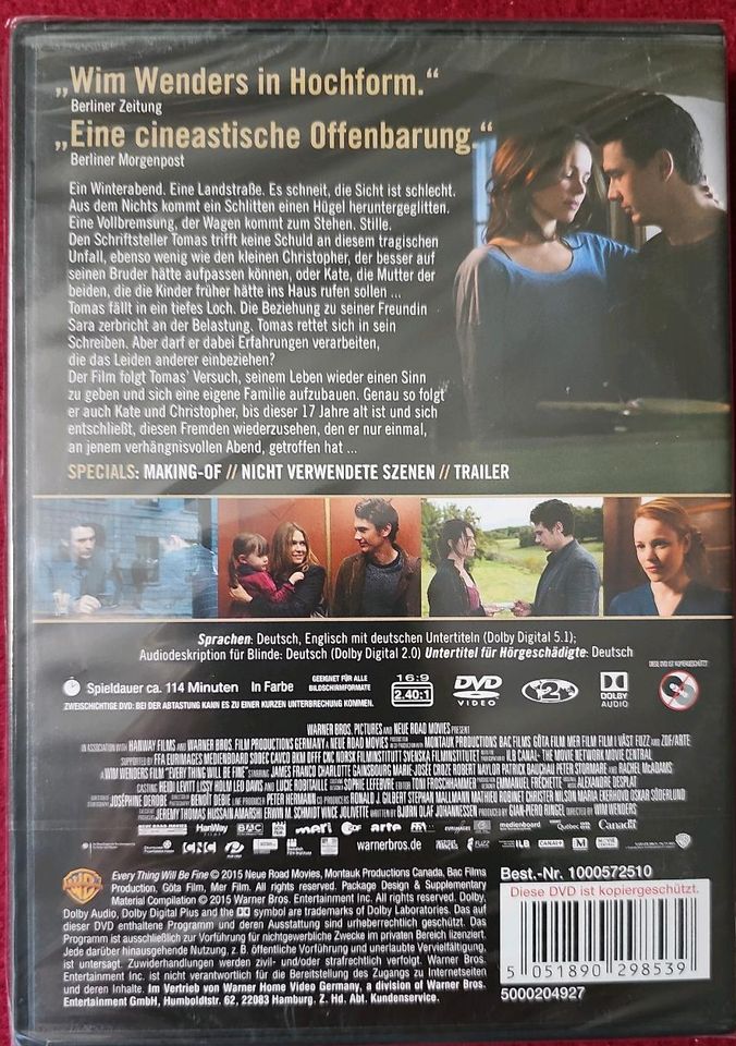 Everything will be fine - DVD OV mit Rachel McAdams in Düsseldorf