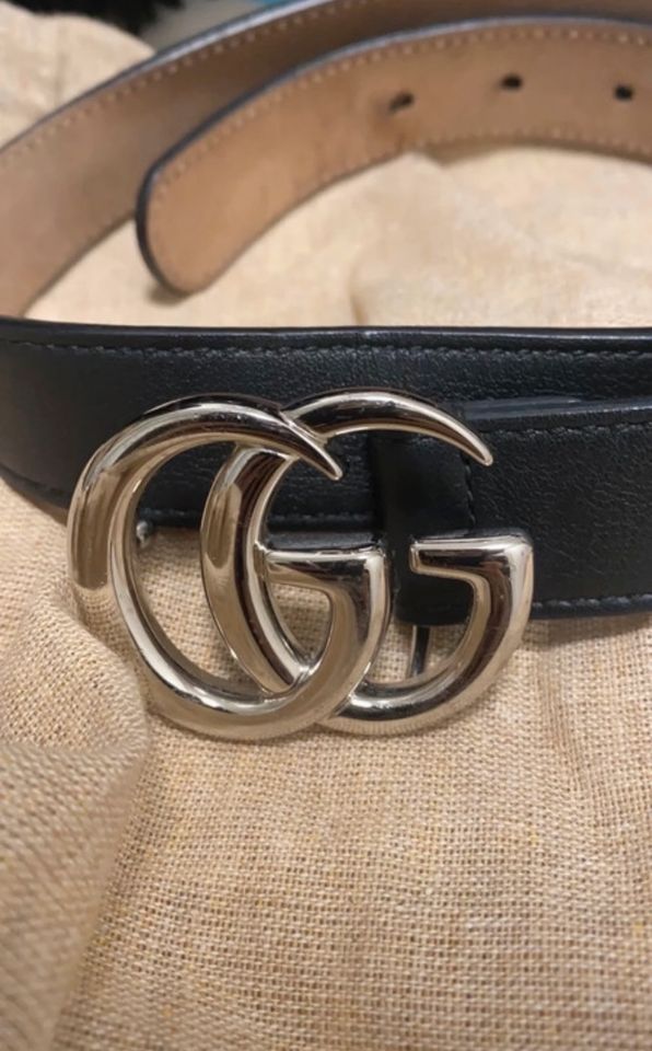 Gucci Gürtel schwarz Silber OVP Gr. M in Augsburg