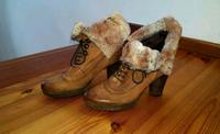 Stiefelette MJUS Plateau, echt Leder mit Kunstfell Hessen - Oberursel (Taunus) Vorschau