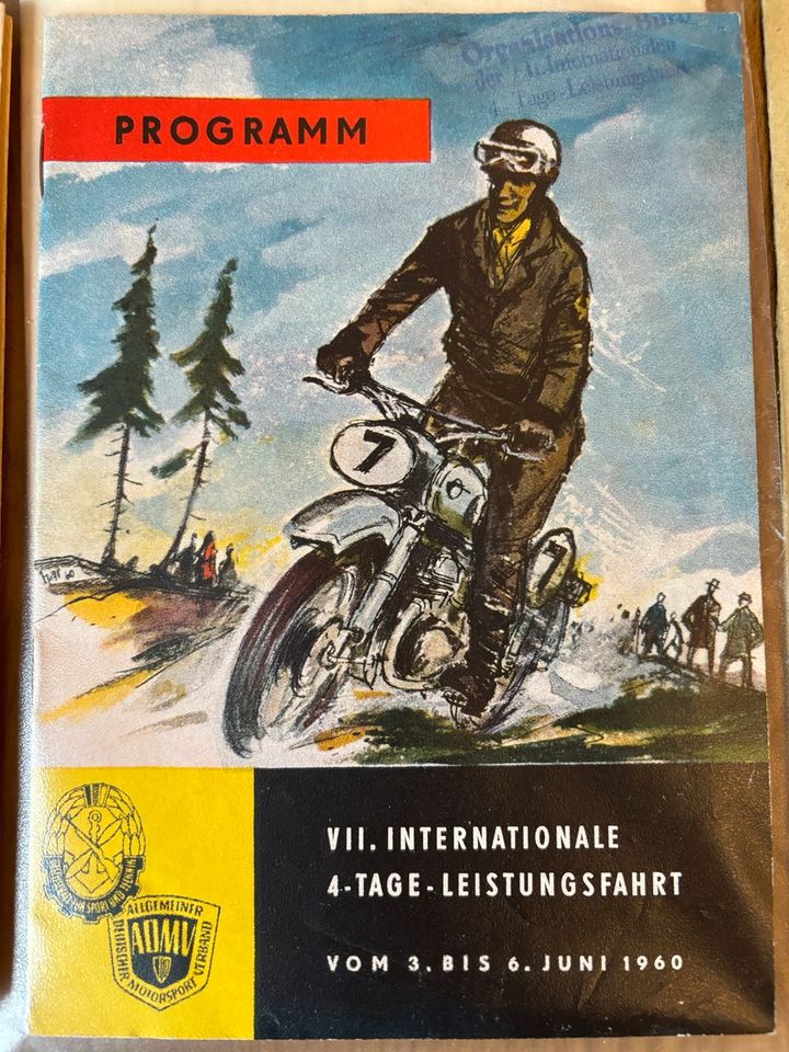 Original DDR Motorsport Programmhefte 1951-1961 in Oederan