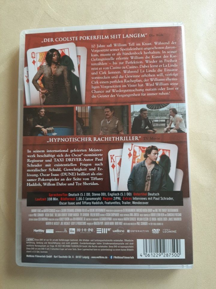 DVD The Card Counter    mit Oscar Isaac u. William Dafoe in Lahntal