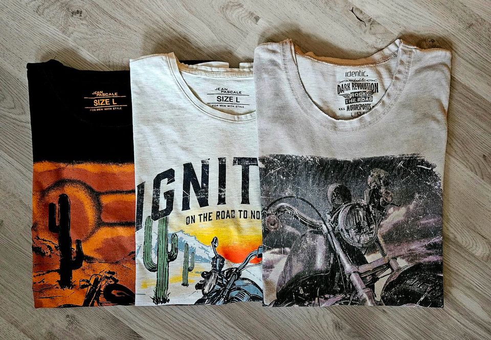 3 Shirts für Biker Motorrad  Gr. L  52/54 in Freiberg