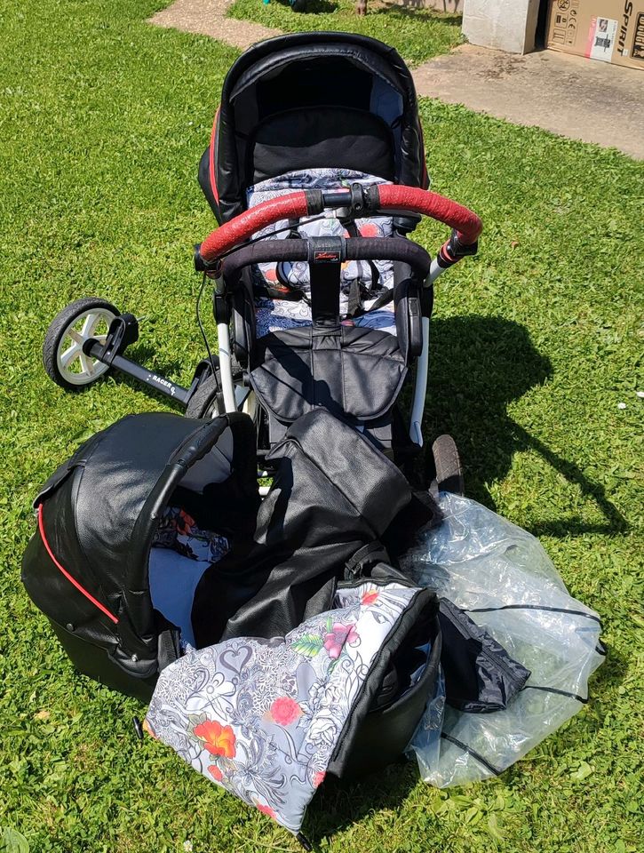 Hartan Racer GTS, Quad Achse, Bremse, Babywanne Kinderwagen in Rehlingen-Siersburg