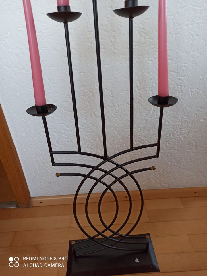 Kerzenständer Kerzenleuchter Metall 99 cm schwarz 4-5 flammig NEU in Hutthurm