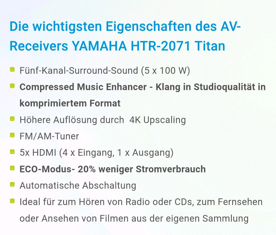 Dolby Surround System Yamaha in Dülmen