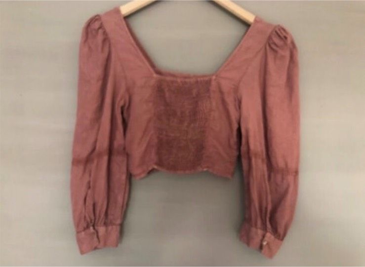 Cropped Leinen Bluse Gr XS in München