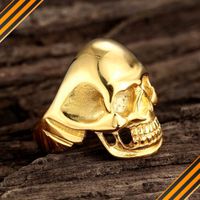 Skull Edelstahl Ring Totenkopf Siegelring gold NEU Hessen - Wiesbaden Vorschau