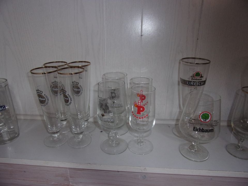 38 Biergläser, Sammlung Auflösung, 0,52 € pro Glas in Steinwenden