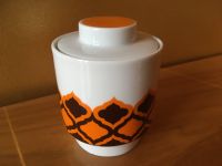 Vintage 70er Melitta Hamburg Zucker-Dose Porzellan orange braun Sachsen - Schkeuditz Vorschau