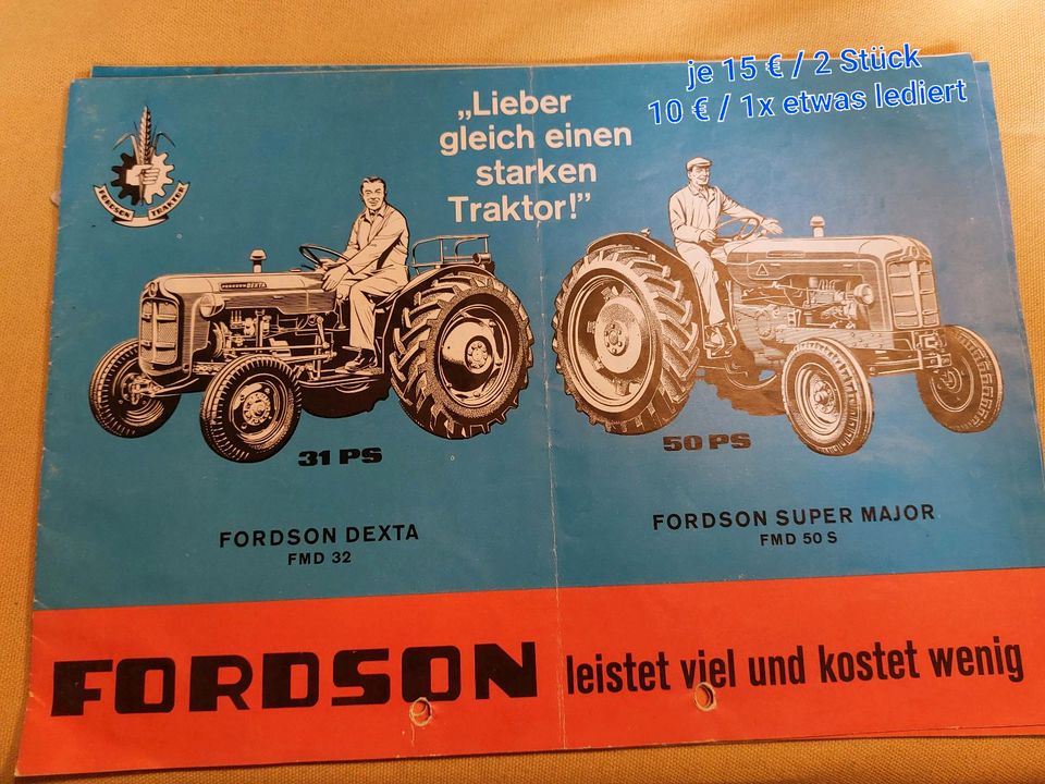 Fordson Traktor Prospekte in Seeshaupt