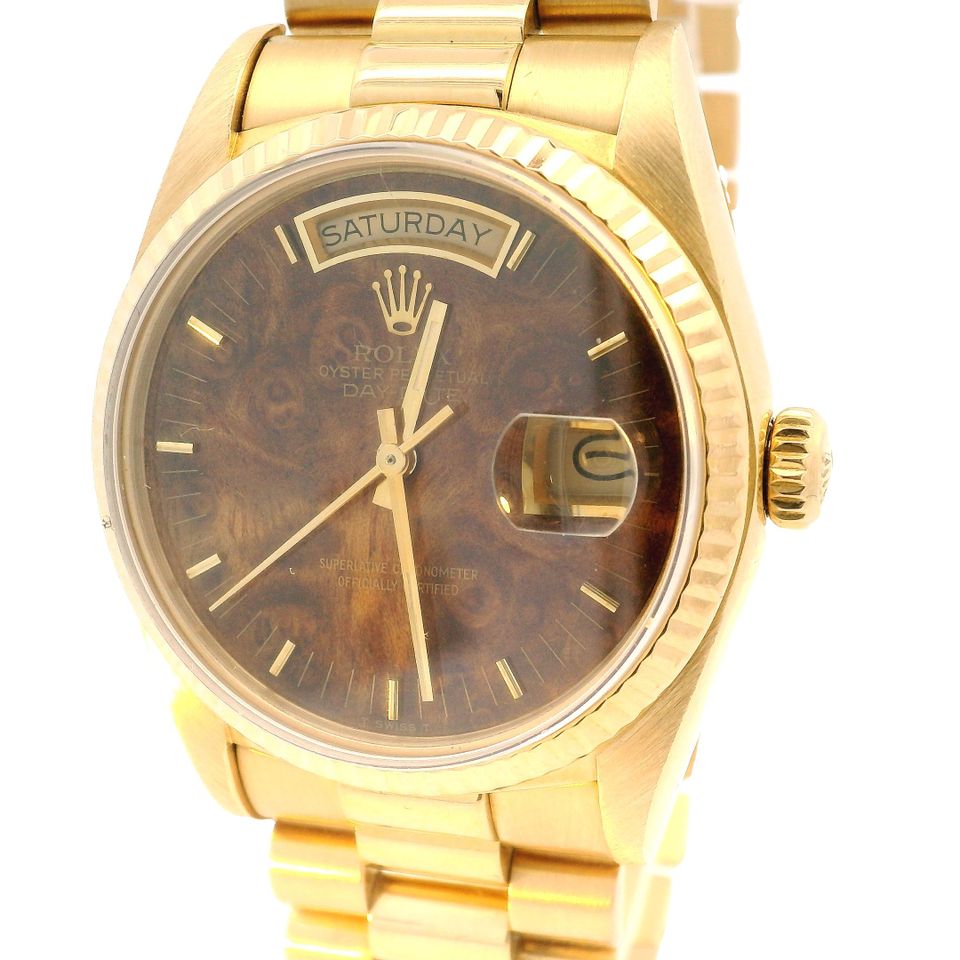 Rolex Daydate 36mm Ref. 18038 750 Gelbgold Holz Zifferblatt in Hannover