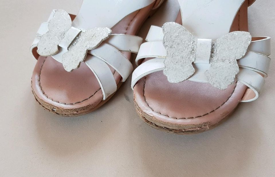 Weiße Mädchen Sandalen Gr. 25 H&M in Wangen im Allgäu