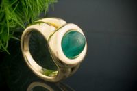 SMARAGD CABOCHON Ring 5,30 Carat MASSIV in 750er GELBGOLD 18 ct Nordrhein-Westfalen - Wegberg Vorschau