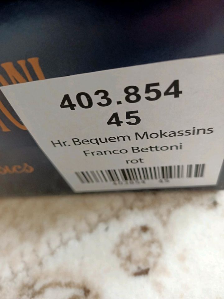 Franco Bettoni Bequem-Mokassins Rot Nr 45 in Mitte - Wedding | eBay  Kleinanzeigen ist jetzt Kleinanzeigen