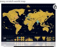 Weltkarte zum rubbeln/ world  map to scratch Sachsen - Chemnitz Vorschau