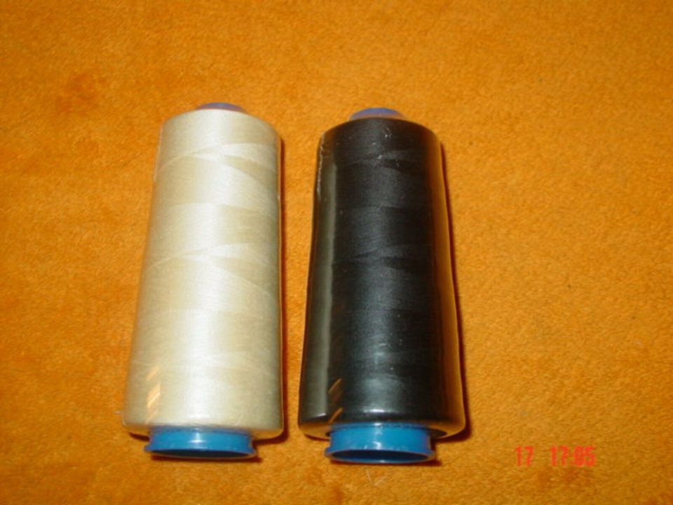 Nähgarn von OVERLOCK, 4er Set (schwarz, weiß, beige), 2500 m, NEU in Reichenow-Möglin