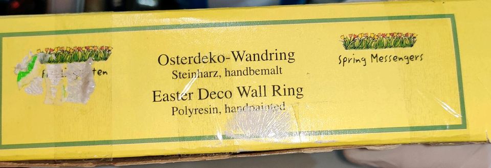 Osterkranz bunt Steinharz/Polyresin ca 18,5cm hoch unben neu iOVP in Groß-Gerau