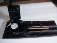 Art Deco Schreibtisch-Set schwarz-weiss mit Schreibfeder Niedersachsen - Lintig Vorschau