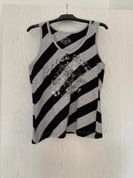 Schwarz/grau gestreiftes Orsay T-Shirt mit Aufdruck in Größe M Schleswig-Holstein - Ammersbek Vorschau