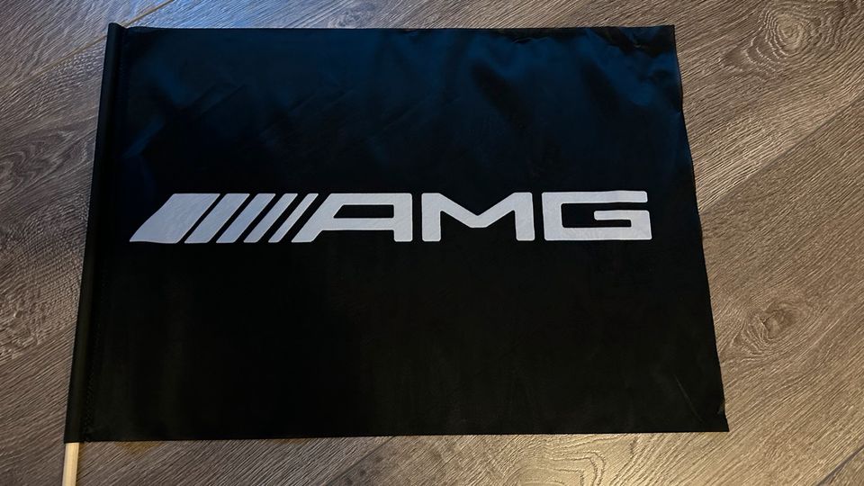 AMG Fahne Flagge 40x55cm schwarz Stoff ohne Stock in Recklinghausen