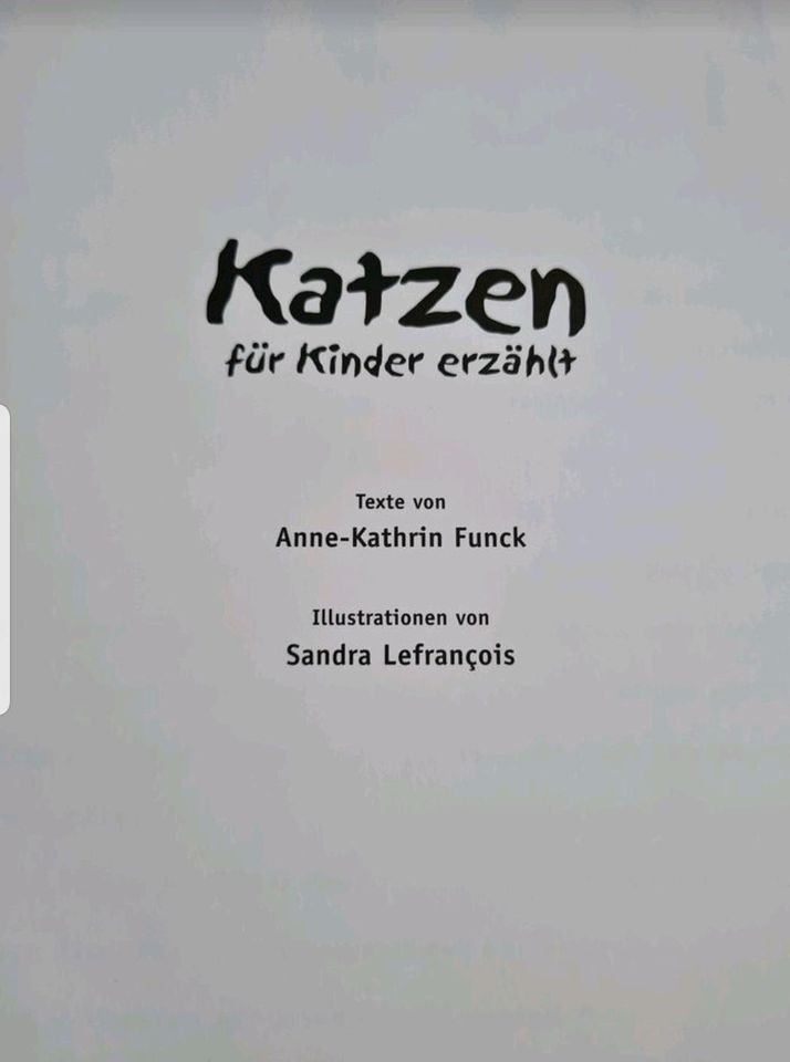 Buch Katzen für Kinder erzählt in Aachen