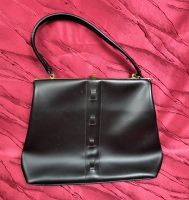 Oma's 50er 60er Jahre Handtasche Tasche schwarz Vintage Sachsen - Bad Lausick Vorschau