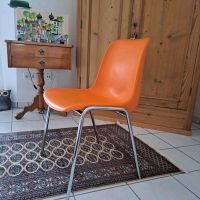 2×  vintage Schalen-Stuhl Kunststoff/ chrom/  orange Baden-Württemberg - Altlußheim Vorschau