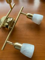 2 Deckenlampen/Strahler LED, Gold mit 2 Glasschirmen Hessen - Grebenau Vorschau