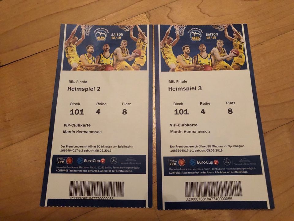 2x Tickets Alba Berlin Hermannsson Saison 18/19 BBL Finale in Berlin -  Mitte | eBay Kleinanzeigen ist jetzt Kleinanzeigen