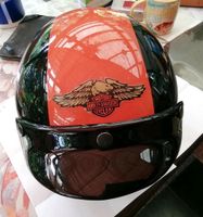 Motorrad Helm  Aufkleber Harley Davidson Gr 58 schwarz Orange Brandenburg - Großräschen Vorschau