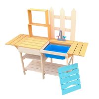 Outdoor Kinderküche aus Holz 109,2x40,4x98,6cm mit Regal, Spielkü Nordrhein-Westfalen - Gladbeck Vorschau