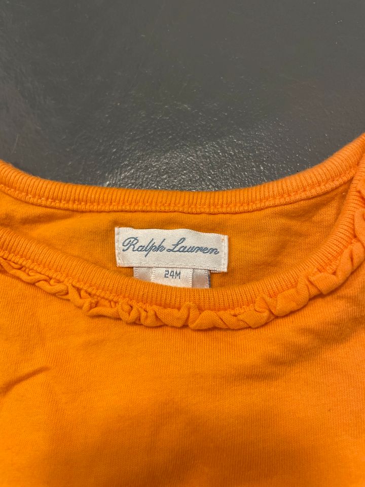 Ralph Lauren T-Shirt gr 24 Monate 80/86 orange Rüschen in Hannover