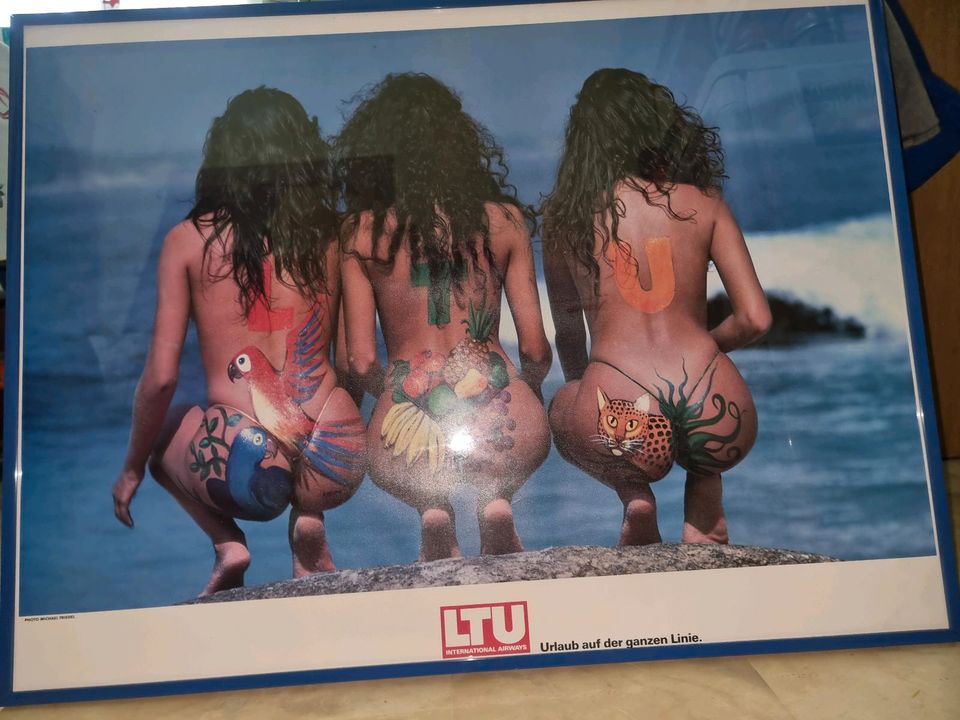 LTU Fluggesellschaft Bild gerahmt 3 Mädchen aus Ipanema / Brasili in Dortmund