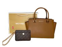 Michael Kors ‼️ Tasche Selma Portmonee Jet Set Braun Schwarz Rot Hessen - Reiskirchen Vorschau