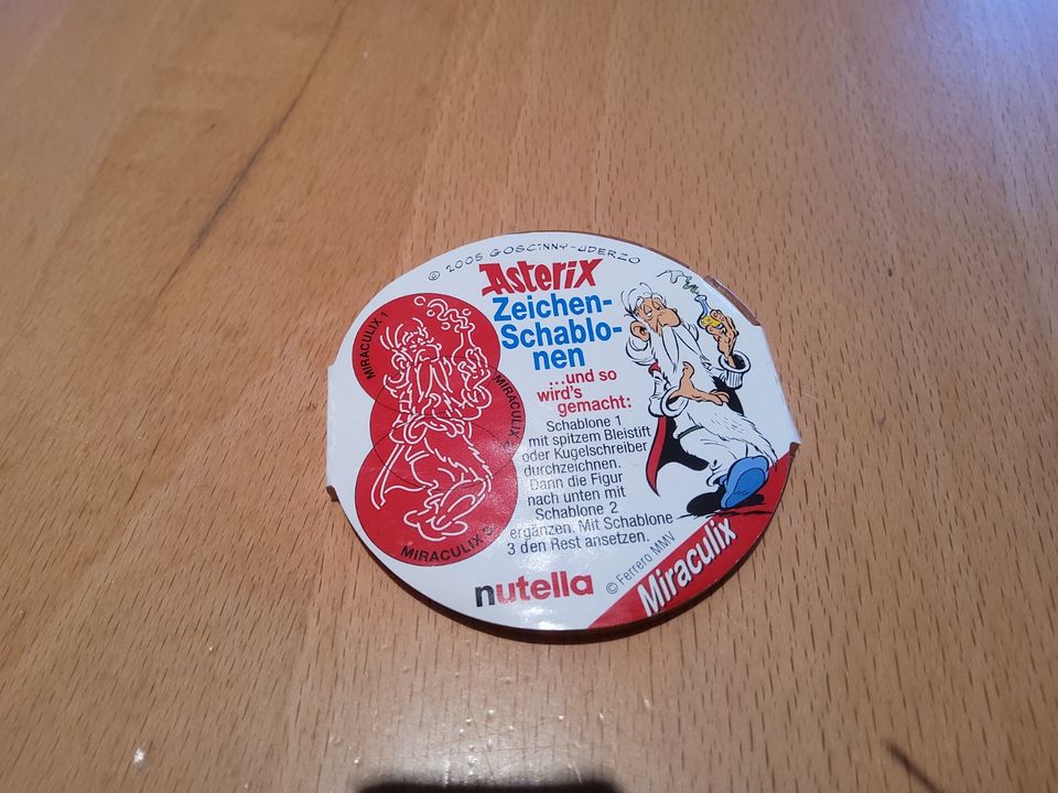 Asterix Nutella Schablone Miraculix Nr.4 unbenutzt inkl. Versand in Erlenbach